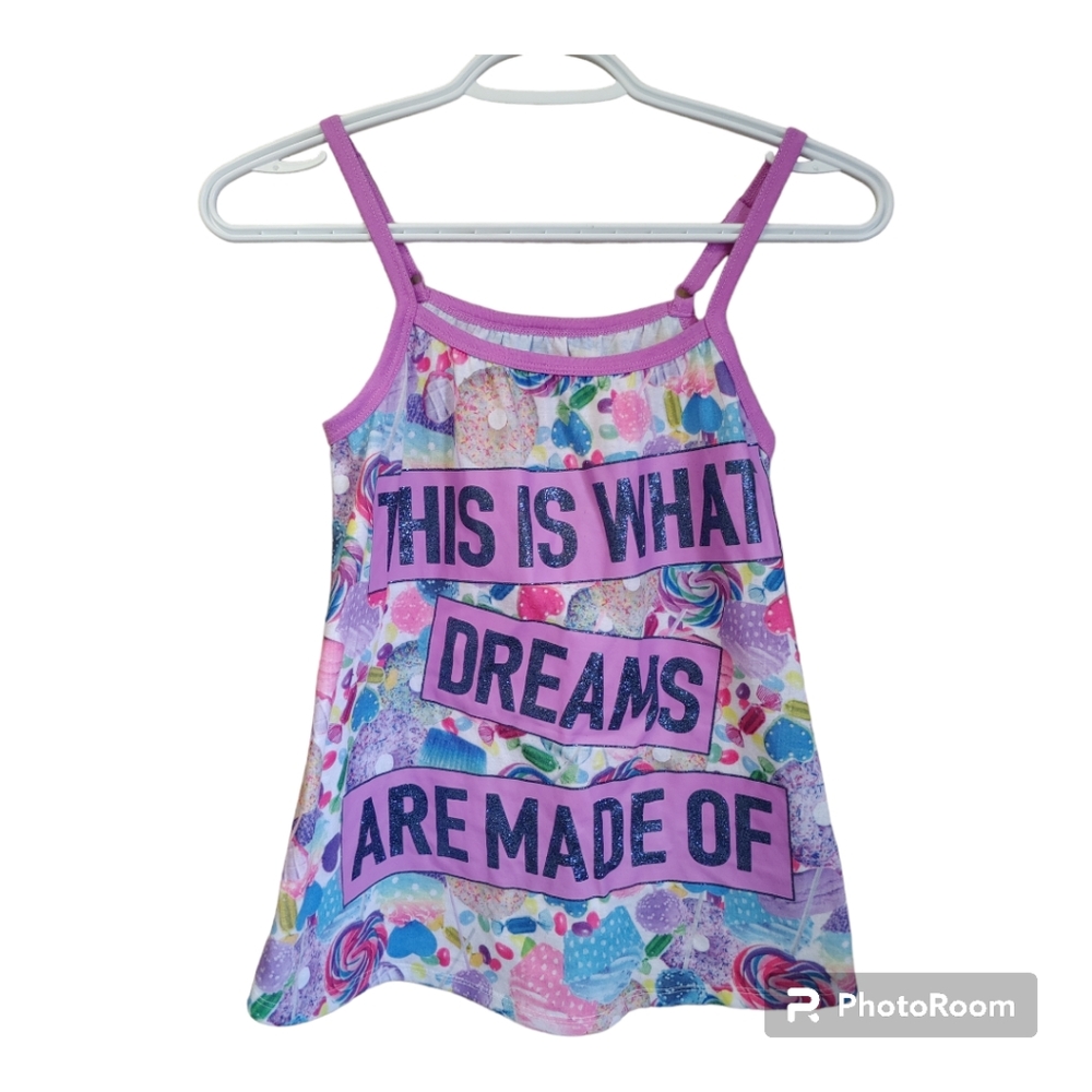 Justice Kids Pajama Top - Purple and Multicolor